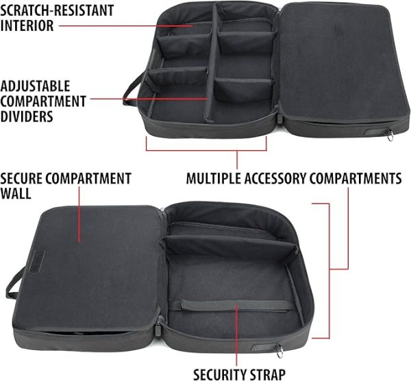 Audio Mixer Bag - Podcast Mixer Travel Bag with Scratch-Resistant Interior and Adjustable Storage - Compatible with RODECaster Pro, RODECaster Pro II and More Devices (Black), black, Modern - Image 2