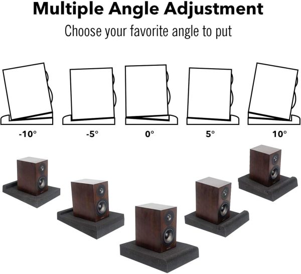 JBER 2 Pack Acoustic Isolation Pads, Studio Monitor Speaker Isolation Foam Pads, High Density Acoustic Foam Suitable for 6-8 Inch Speakers for Sound Improvement Prevent Vibrations (13 * 10.65 * 1.8") - Image 5